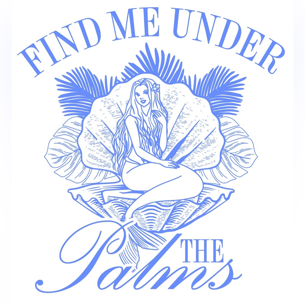 Graphic Tee with Mermaid Design